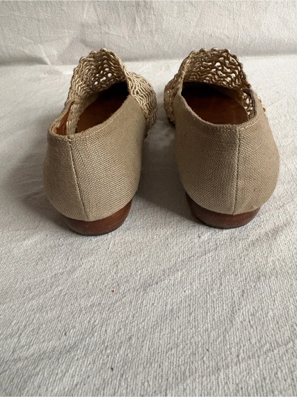 Nordstrom Natural Beige Woven Mule Flats - Picture 4 of 12